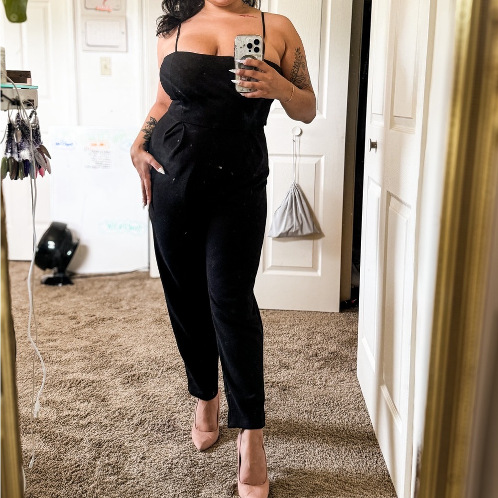 Black Skinny Leg Jumpsuit